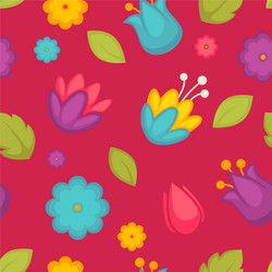 Background seamless pattern with spring vector