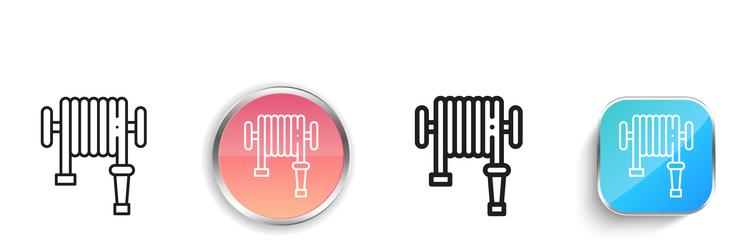 hose icon thin linear regular and button style vector image