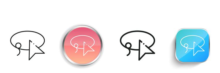 lasso tool icon thin linear regular and button vector image