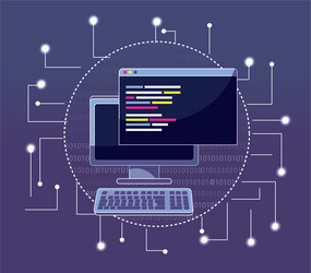 program coding concept vector