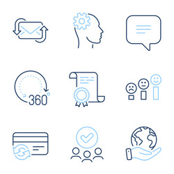 text message change card and refresh mail icons vector image