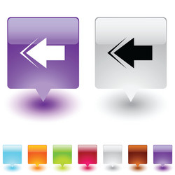 tree square button vector image