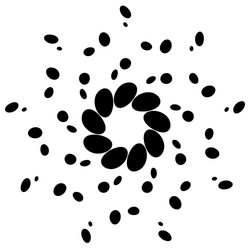 circular design with distortion effect abstract vector image