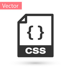 grey css file document icon download button vector image