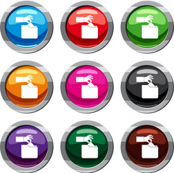robbery secret data in folder set 9 collection vector image