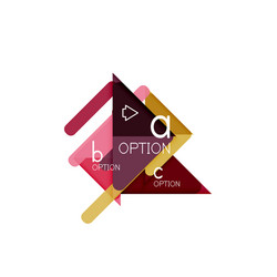 triangle data visualization design option vector image