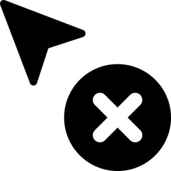 delete selection cursor point and deselect vector image