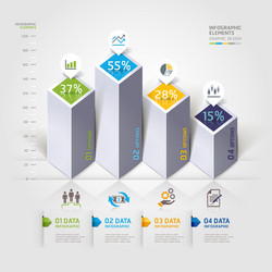 3d business triangle infographics Royalty Free Vector Image
