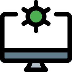 desktop computer operating system setting vector