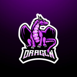 Dragon Esports Logo - Fierce Gaming Mascot Vector Image