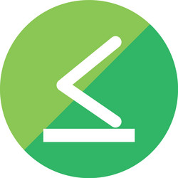 Less than or equal to flat style icon vector