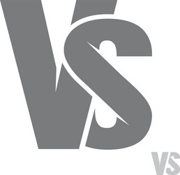 vs letters logo vector image