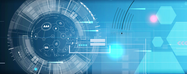 abstract artificial intelligence cloud computing vector image
