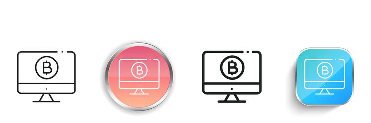 digital money icon thin linear regular and button vector image