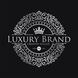 Luxury logo design template vector