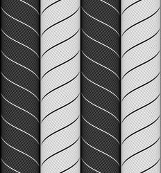 Ribbons black and gray chevron pattern vector