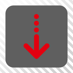 send down rounded square button vector image