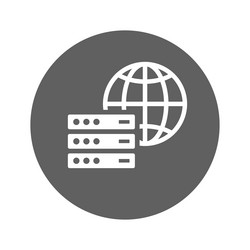 Server database hosting icon vector