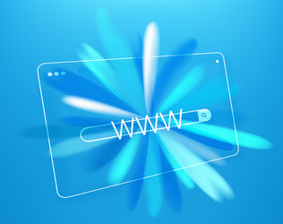 simple internet browser window with explotion vector image