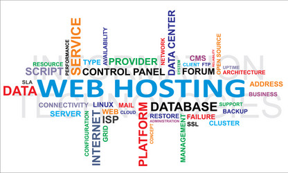 Web Hosting Keywords vector image