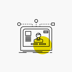 Website Layout Line Icon - User Interface vector image