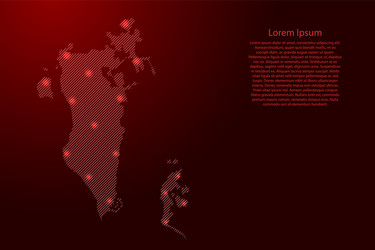 bahrain map from red pattern slanted parallel vector image