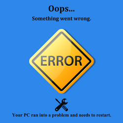 error web page message on screen vector