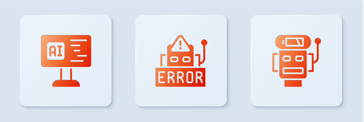 set error in robot software and low battery vector