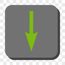 Sharp arrow down rounded square button vector