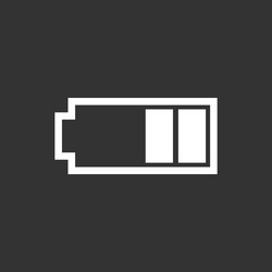 Battery level indicator on black background vector