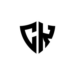 Ck monogram logo with 3 pieces shape isolated Vector Image