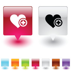 add to vavorite square button vector image