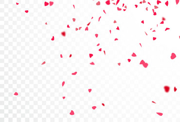 Beautiful red confetti in heart shape isolated vector