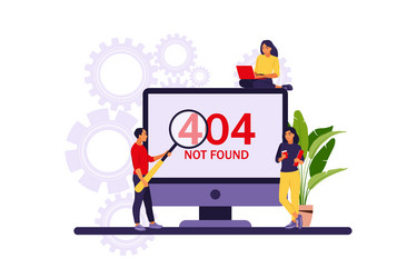system error concept programmers working vector image