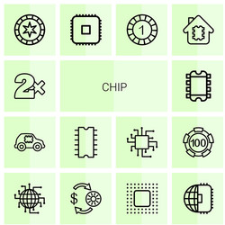 chip icons vector