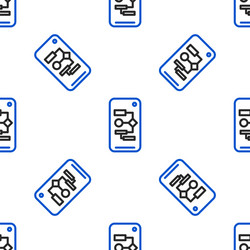 line algorithm icon isolated seamless pattern vector image
