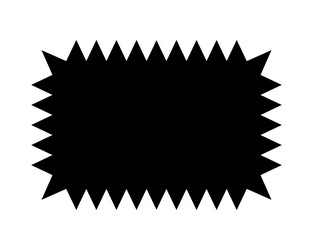 rectangle shape with zigzag edges empty text box vector image