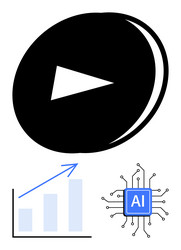 ai-driven video content analysis with data vector image