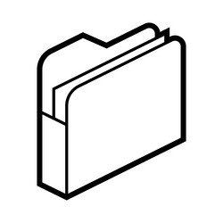 folder for paper icon in isometry image vector image