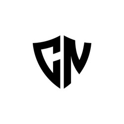 Cn monogram logo with modern shield style design Vector Image