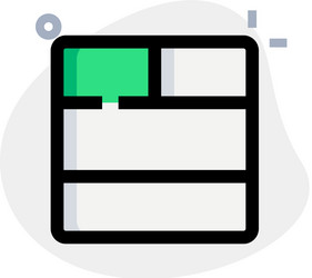 Double bar bottom with split section layout vector