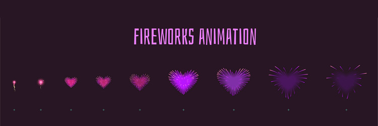 fireworks explode effect burst sprites vector image