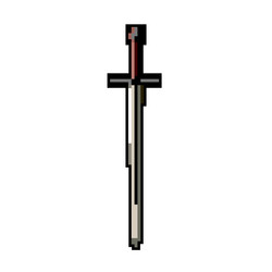 iron medieval weapon game pixel art vector