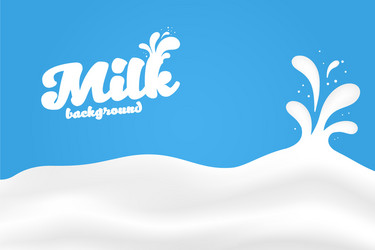 Milk background with splashes rippled wavy vector