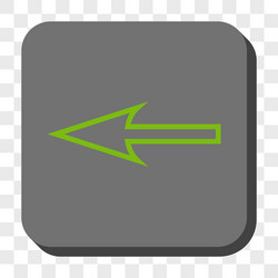 Sharp arrow left rounded square button vector