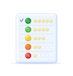 3d feedback emotion scale Royalty Free Vector Image