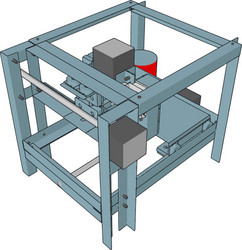 3d designer and cnc machine operator Royalty Free Vector