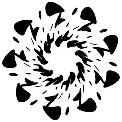 circular design with distortion effect abstract vector image