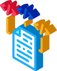 programming code file isometric icon vector