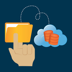 web hosting file document design vector image